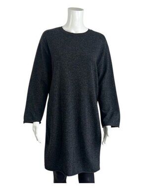 ACHRO Wool Blend Tunic with Side Slits - M